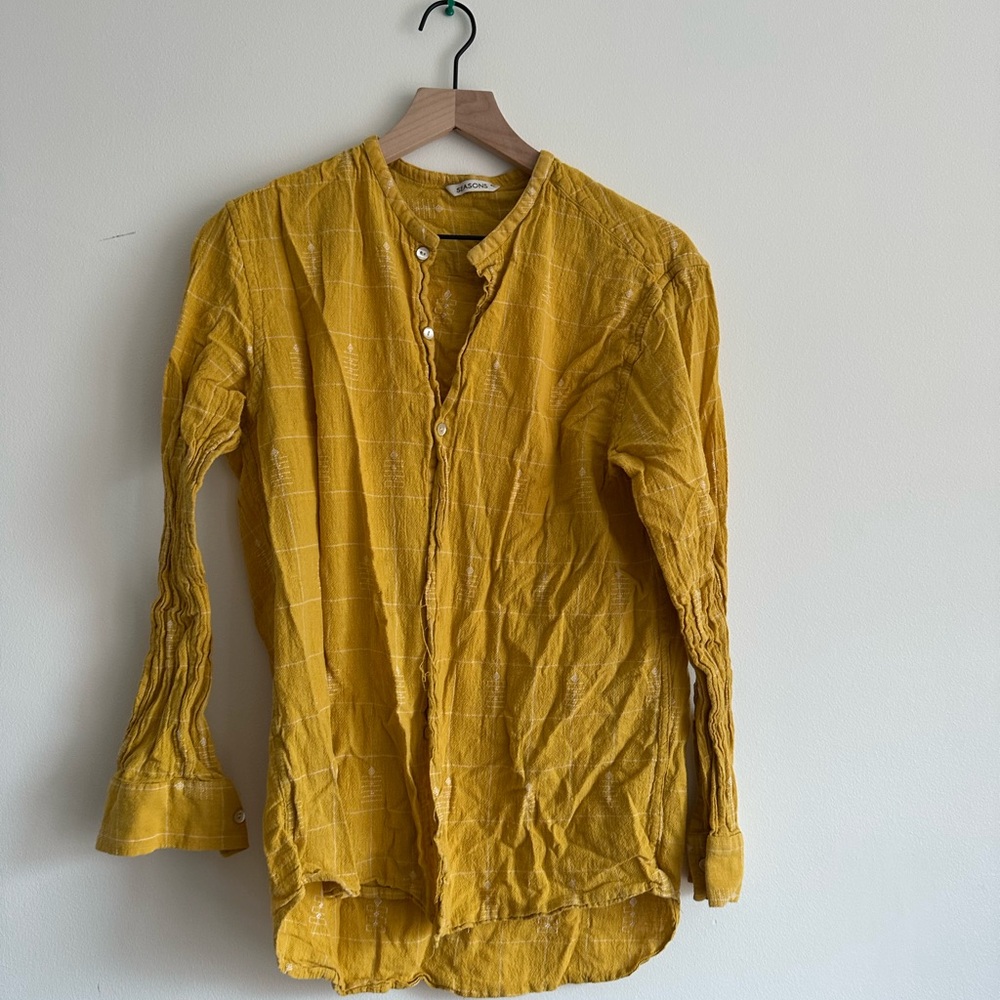 Men's Mustard Yellow Casual Jacket